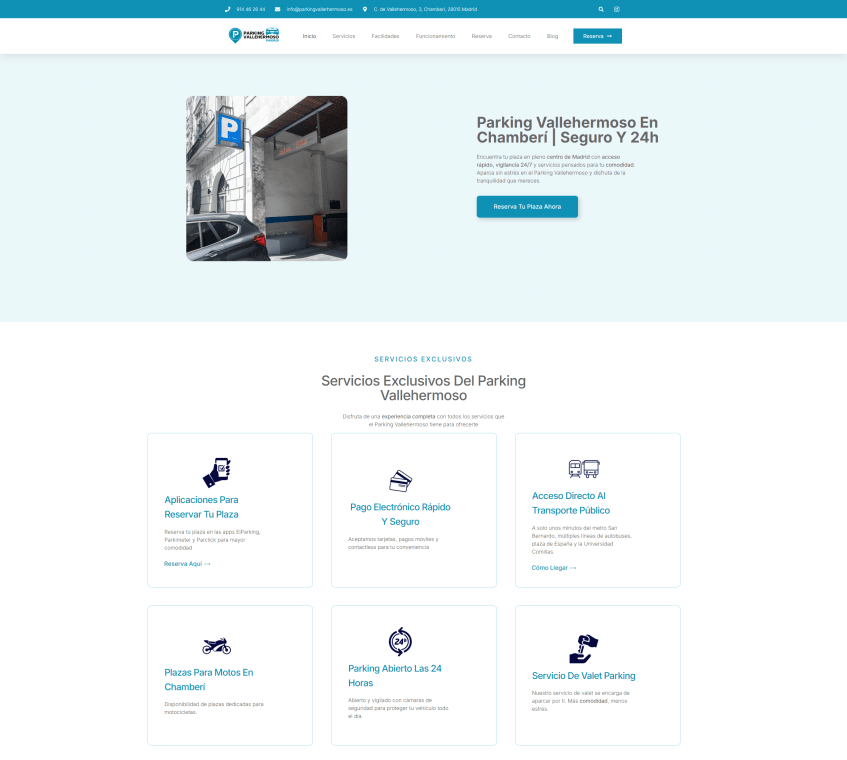 Inicio - Parking Vallehermoso